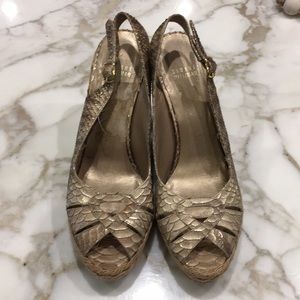Stuart Weitzman wedge sandals 9 1/2
